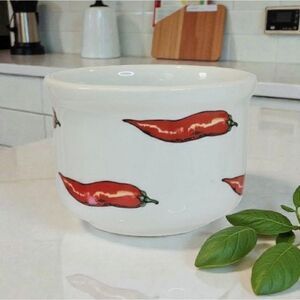 Vintage Cordon Bleu Red Chili Pepper Condiment Dip Bowl